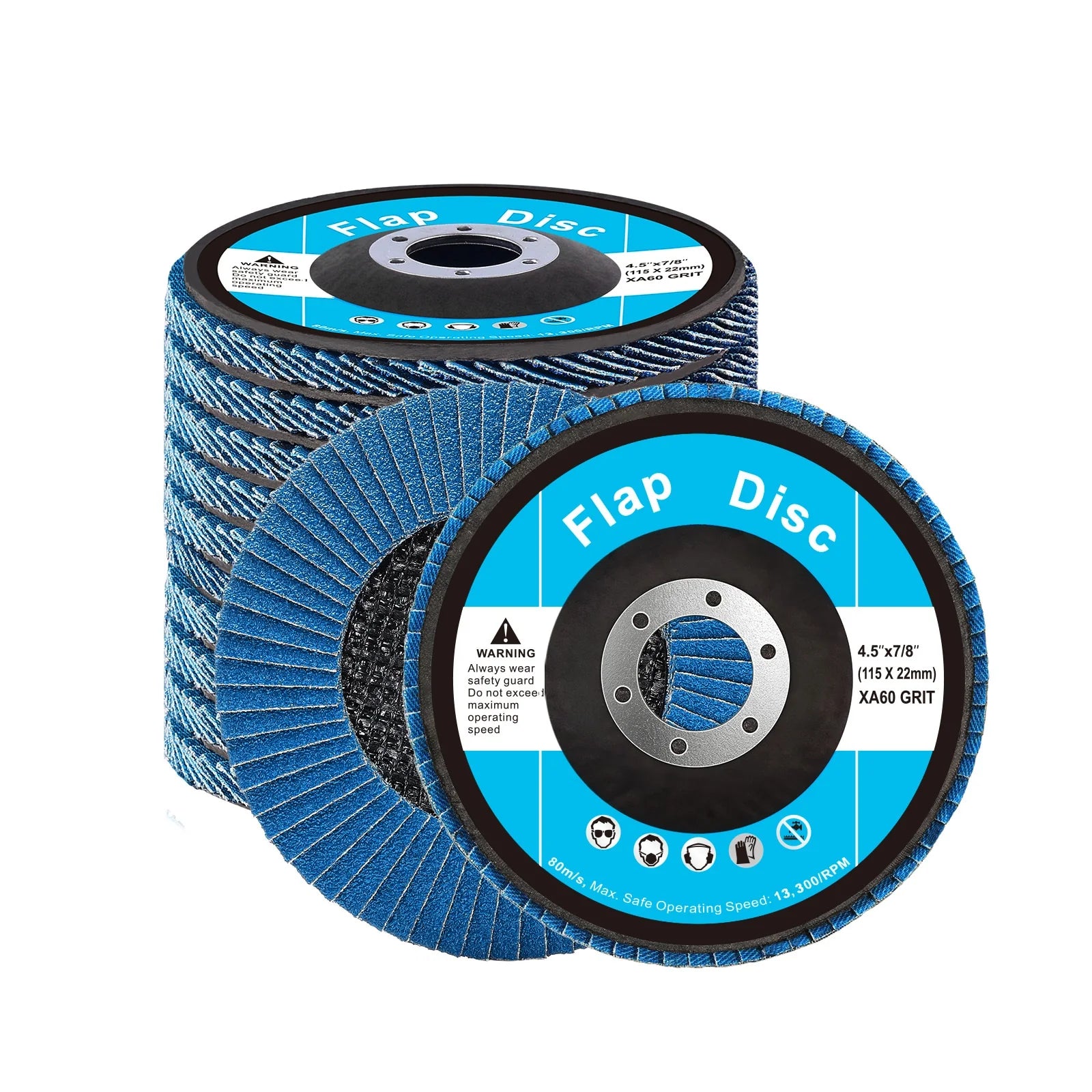 4-1/2" x 7/8" Zirconia Flap Discs 10 -Pack 4.5-in Zirconia 60 -Grit Grinding wheel