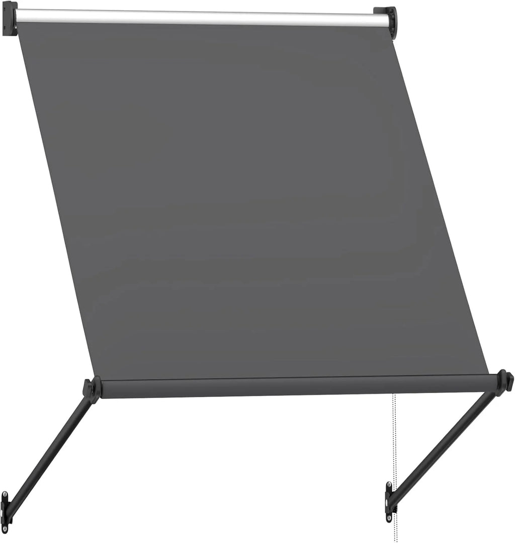 AECOJOY Retractable Awning, 30"x40" Manual Outdoor Awnings for Door Entrance, Sun Shade Canopy