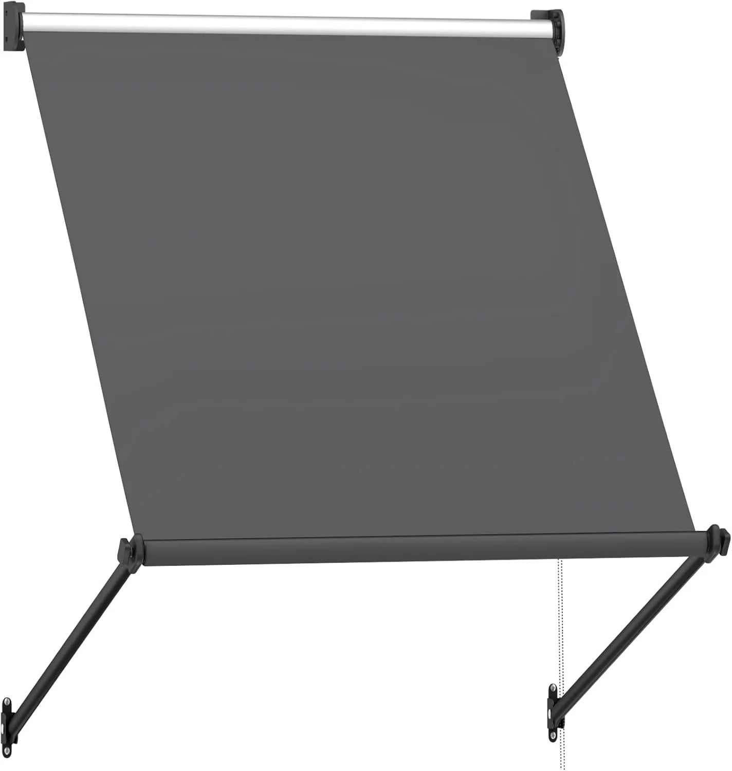 AECOJOY Retractable Awning, 30"x40" Manual Outdoor Awnings for Door Entrance, Sun Shade Canopy