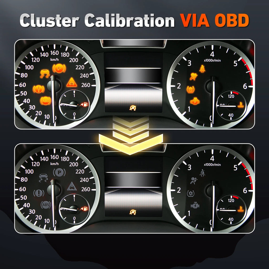 OBDPROG MT401 Automotive Odometer Adjustment Tool Cluster Correction Tool Car Diagnostic Tool OBD2 Scanner Mileage Calibration OBDII Code Reader