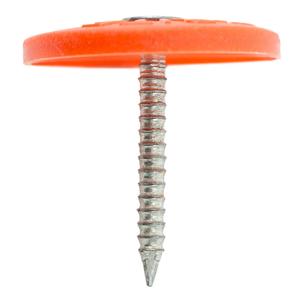 Grip-Rite 1-in Electro-Galvanized Round Plastic Cap Nails, 2,000-Count Box