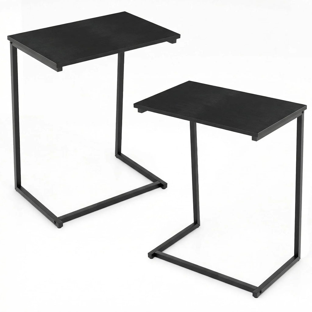 Tangkula 26.5" C-Shaped End Table for Bed
