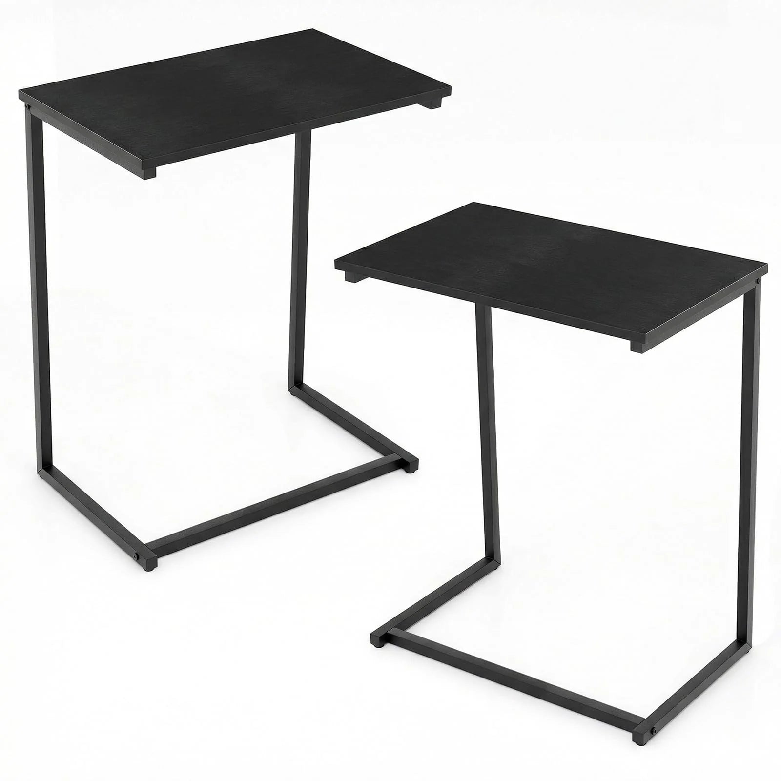 Tangkula 26.5" C-Shaped End Table for Bed