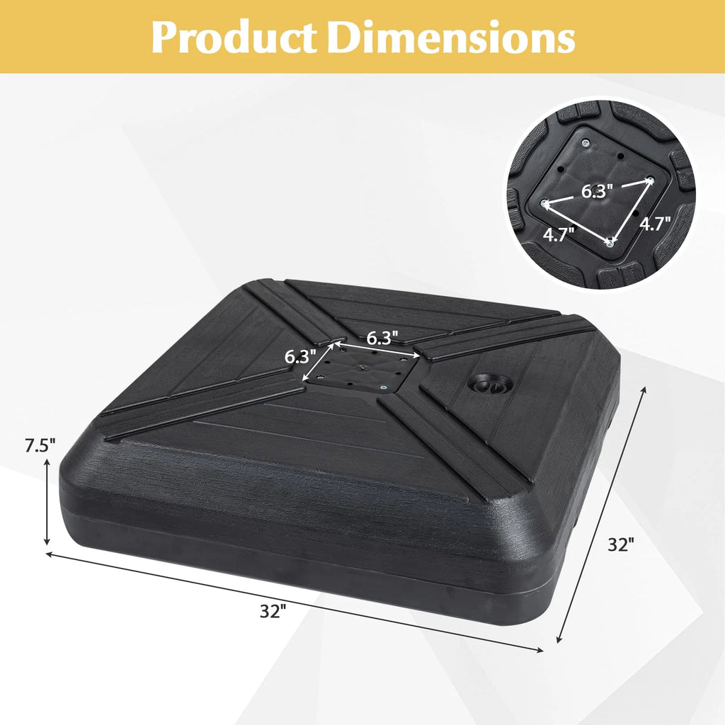 Tangkula 345 LBS Cantilever Umbrella Base with Wheels