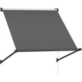 AECOJOY Retractable Awning, 50"x55" Manual Outdoor Awnings for Door Entrance, Sun Shade Canopy