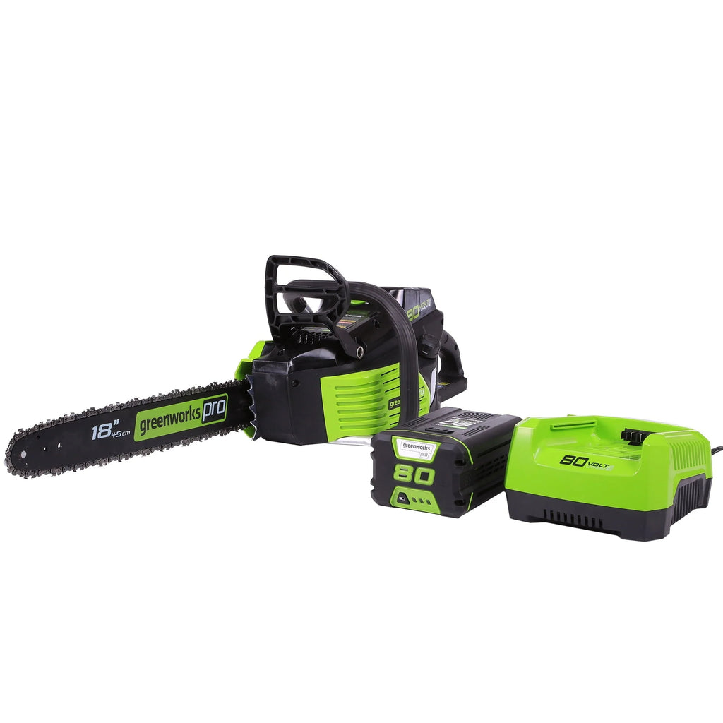 Greenworks Pro 80V 18" Chainsaw W/ 2ah Battery and Charger 2000002