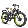 KAIJIELAISI Electric Bike for Adults, AWD Ebikes Dual Motor Peak 6000W, 26'' Fat Tire Bikes with 52V 26AH Battery Hydraulic Brake ​​electric Bicycle, 7 Speed Mountain Ebike UL 2849