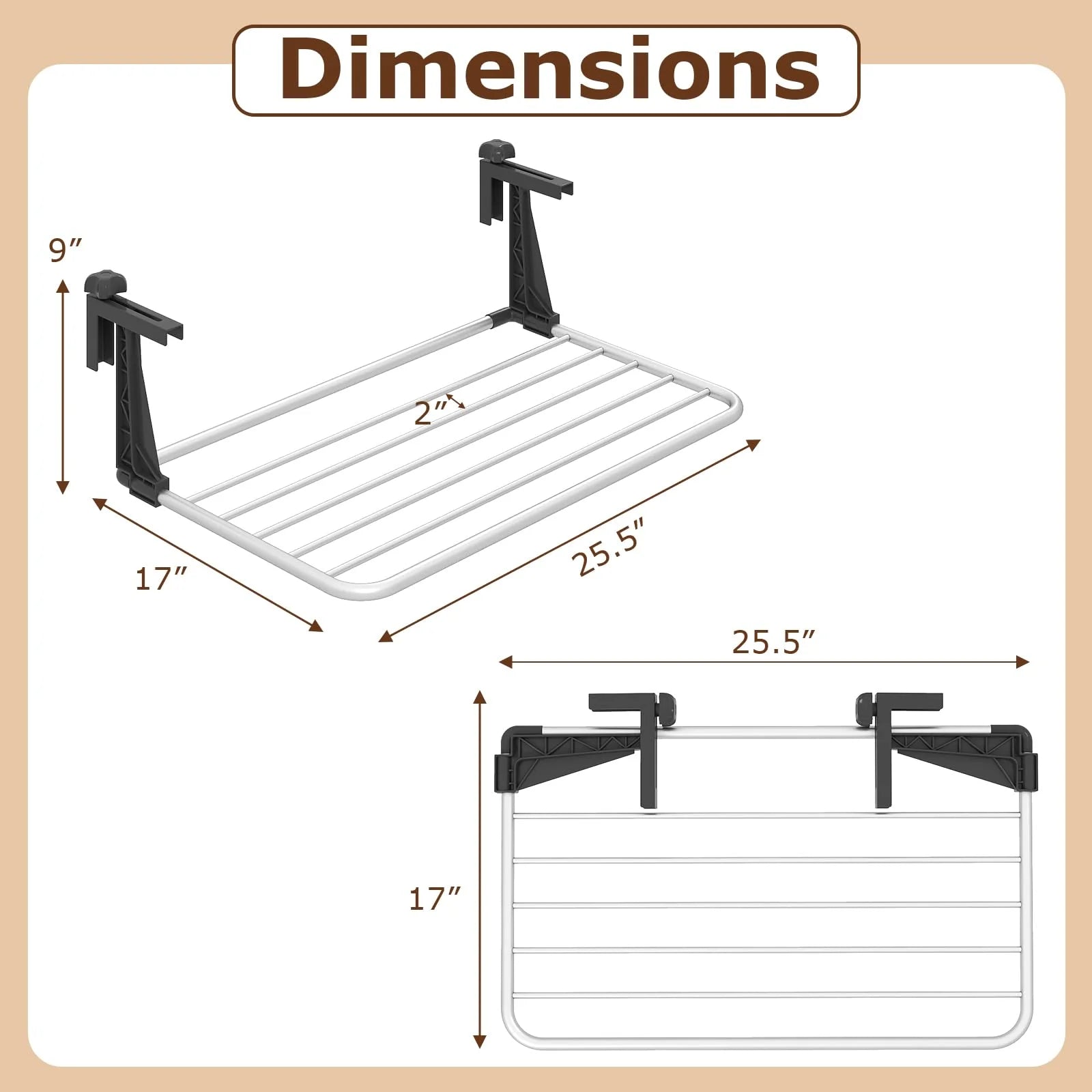 Tangkula Portable Aluminum Clothes and Towel Drying Rack