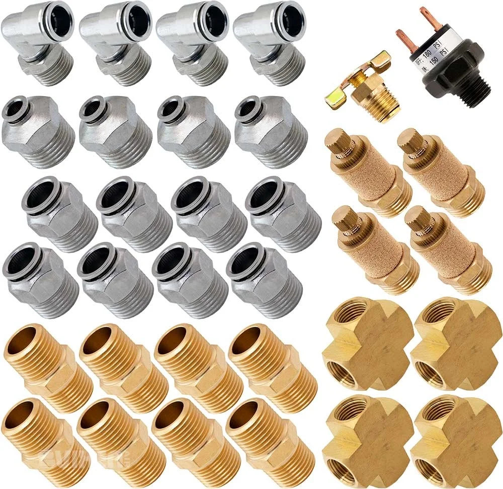 Vixen Air Suspension Kit for Truck/Car Bag/Air Ride/Spring. on Board System - Dual 200psi Compressor, 6 Gallon Tank. for Boat Lift, Towing, Lowering, Load Leveling, Onboard Train Horn VXX1208FW/4863DCF