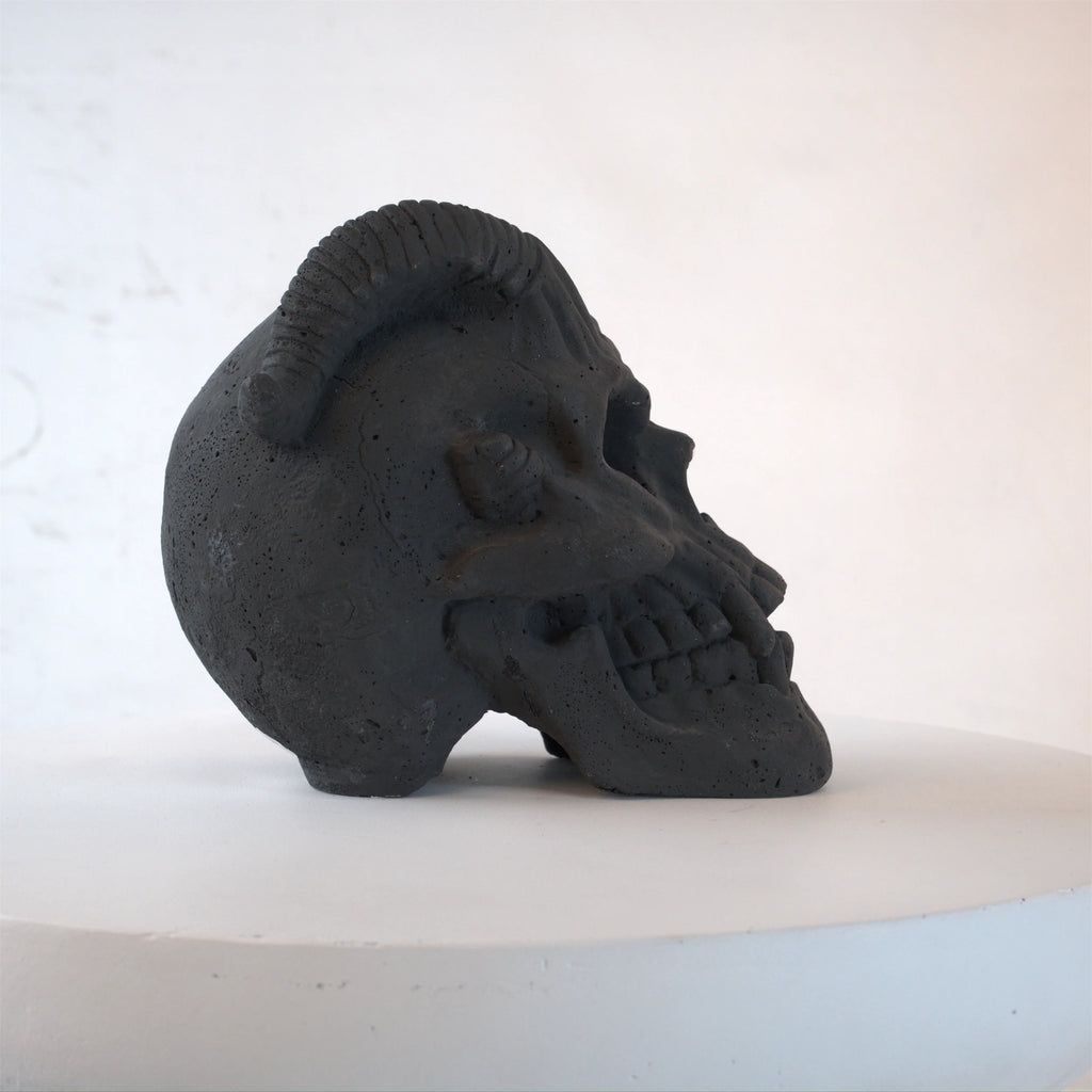 AECOJOY Refractory Materials Fireproof Imitated Human Fire Pit Skulls Gas Log, Halloween Decor, BBQ