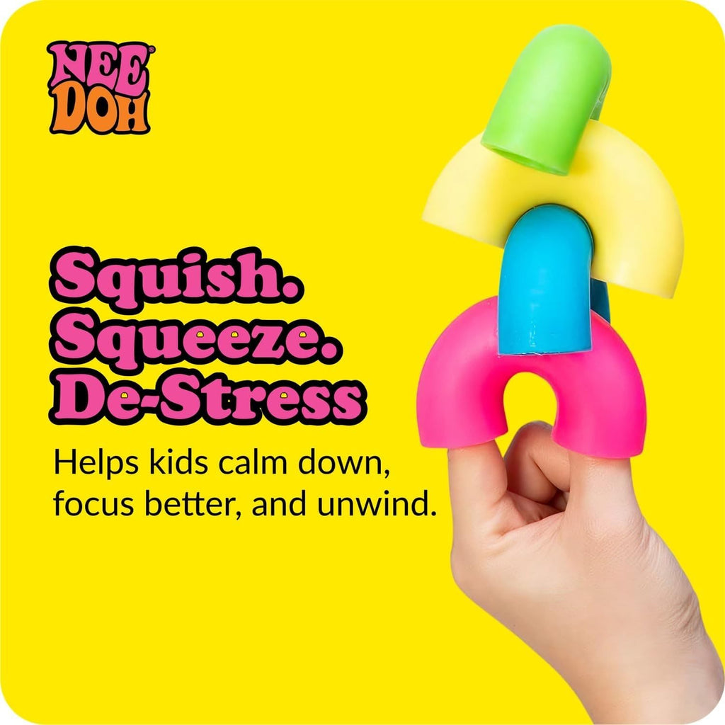 NeeDoh Mac 'N' Squeeze – 4 Squishy Noodles – Assorted