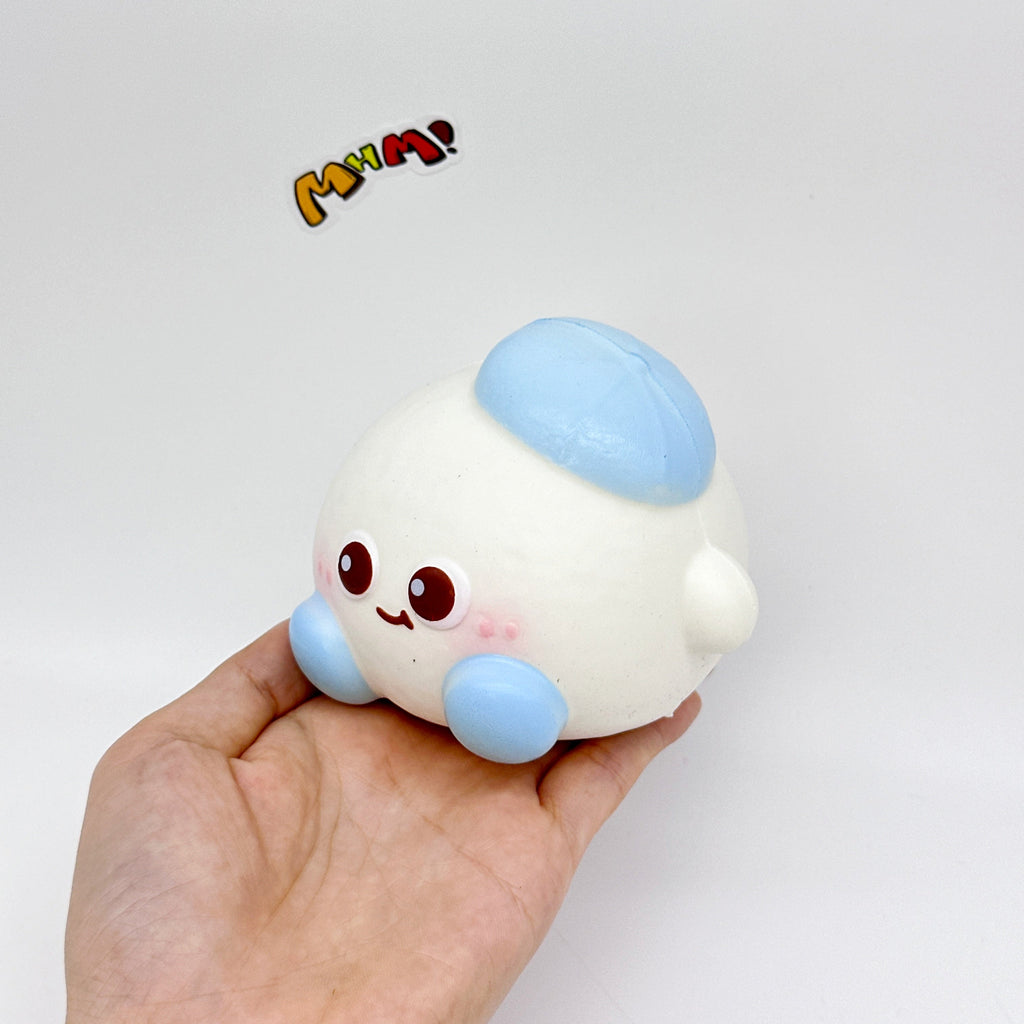 ☁️ Blue Beret Dazed Ball Squishy Slow-Rise