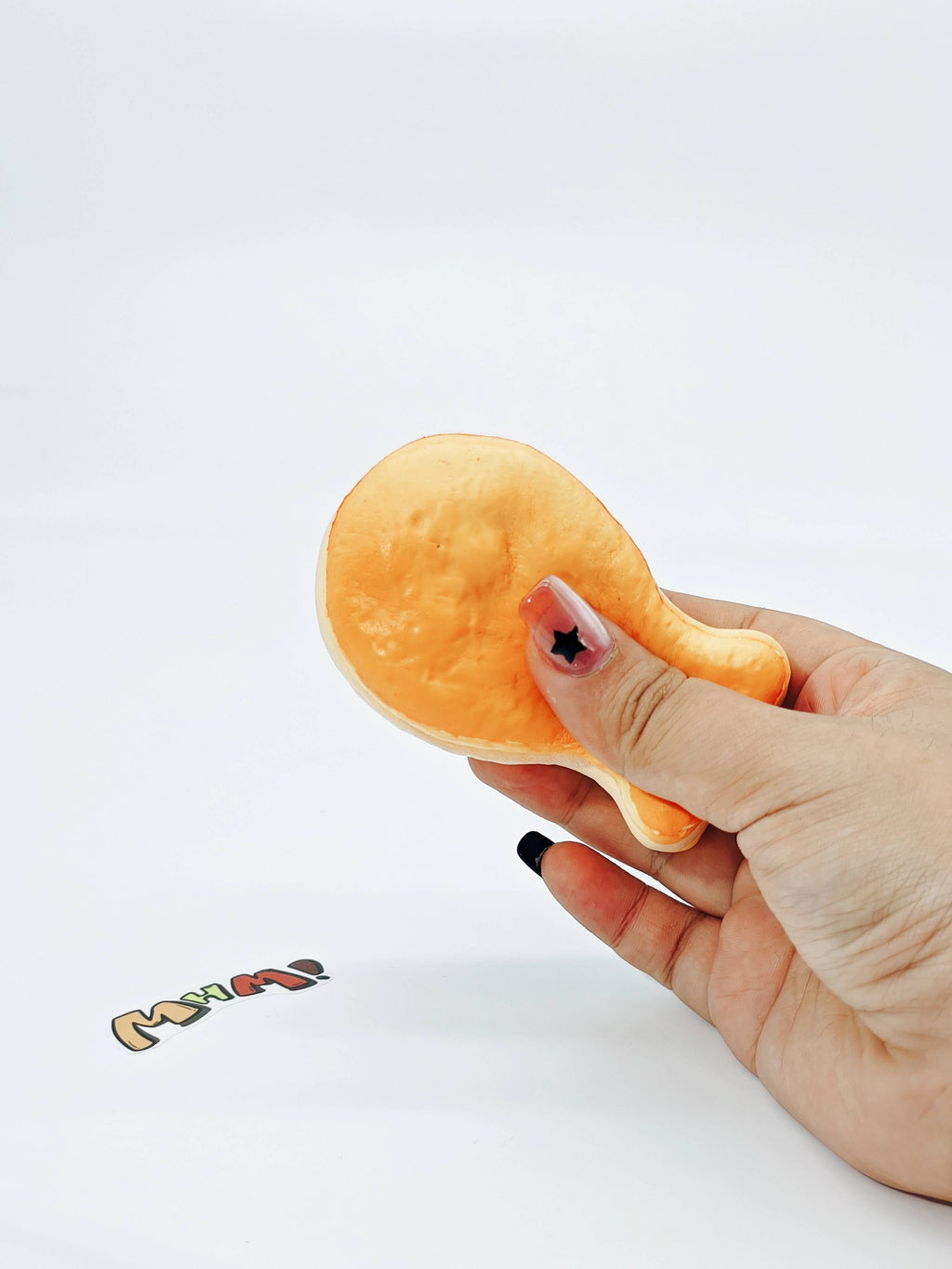 White Taiyaki Fish Squishy - Sticky Mochi Texture Toy | Slow Rising Japanese Food Fidget