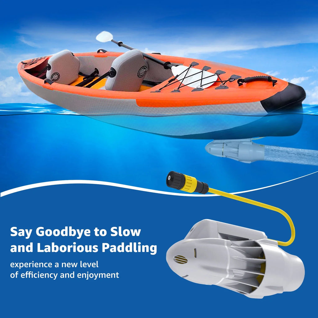 Electric Enigne Trolling Motor for SUP, Fishing Kayak, Belly Boat, 8KM/H Underwater Thruster SUP Paddle Board, (Battery Not Included)