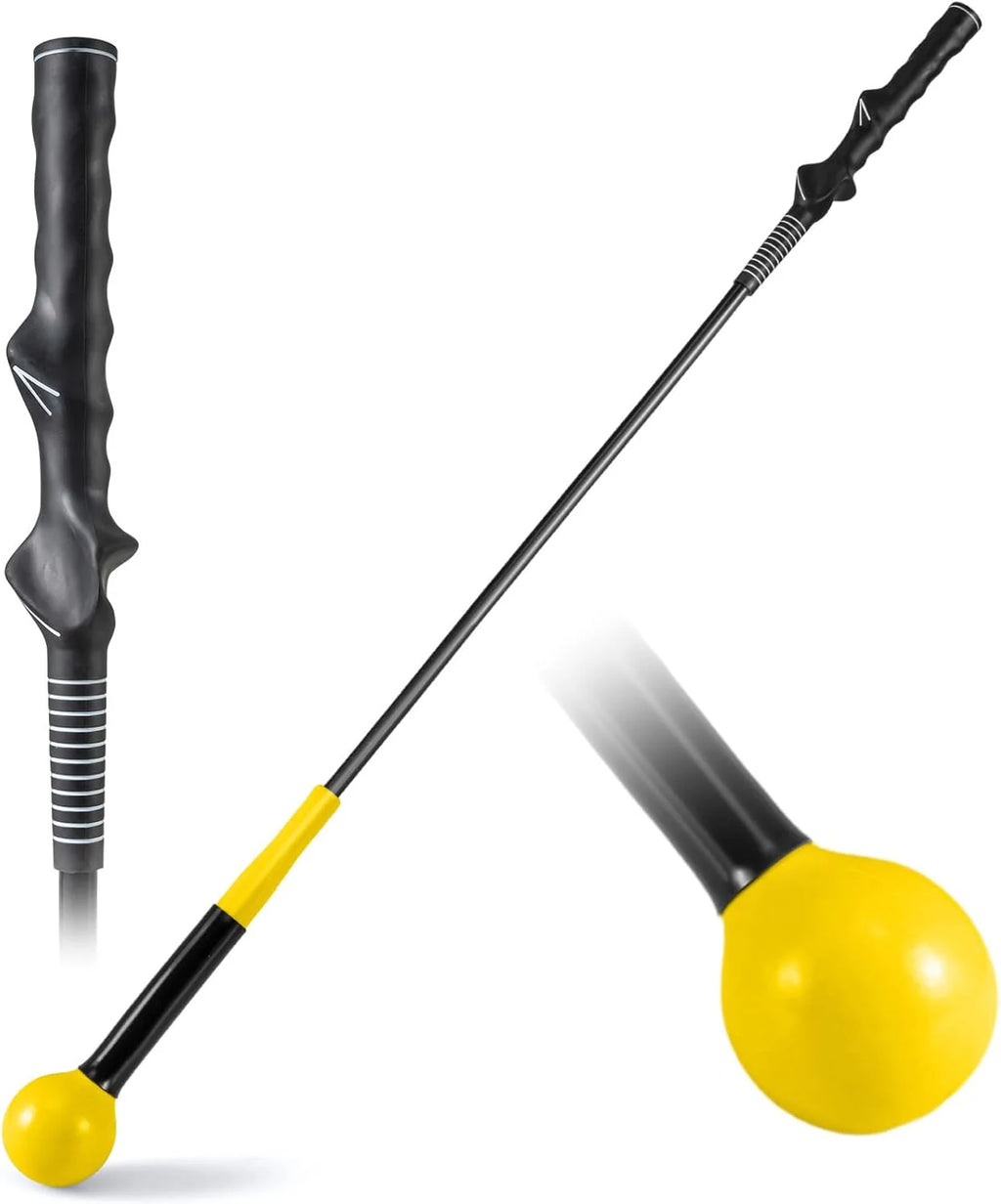 Tangkula Golf Swing Trainer 47"/40"/31.5" Warm-Up Golf Practice Training Aid with Weighted Head for Grip