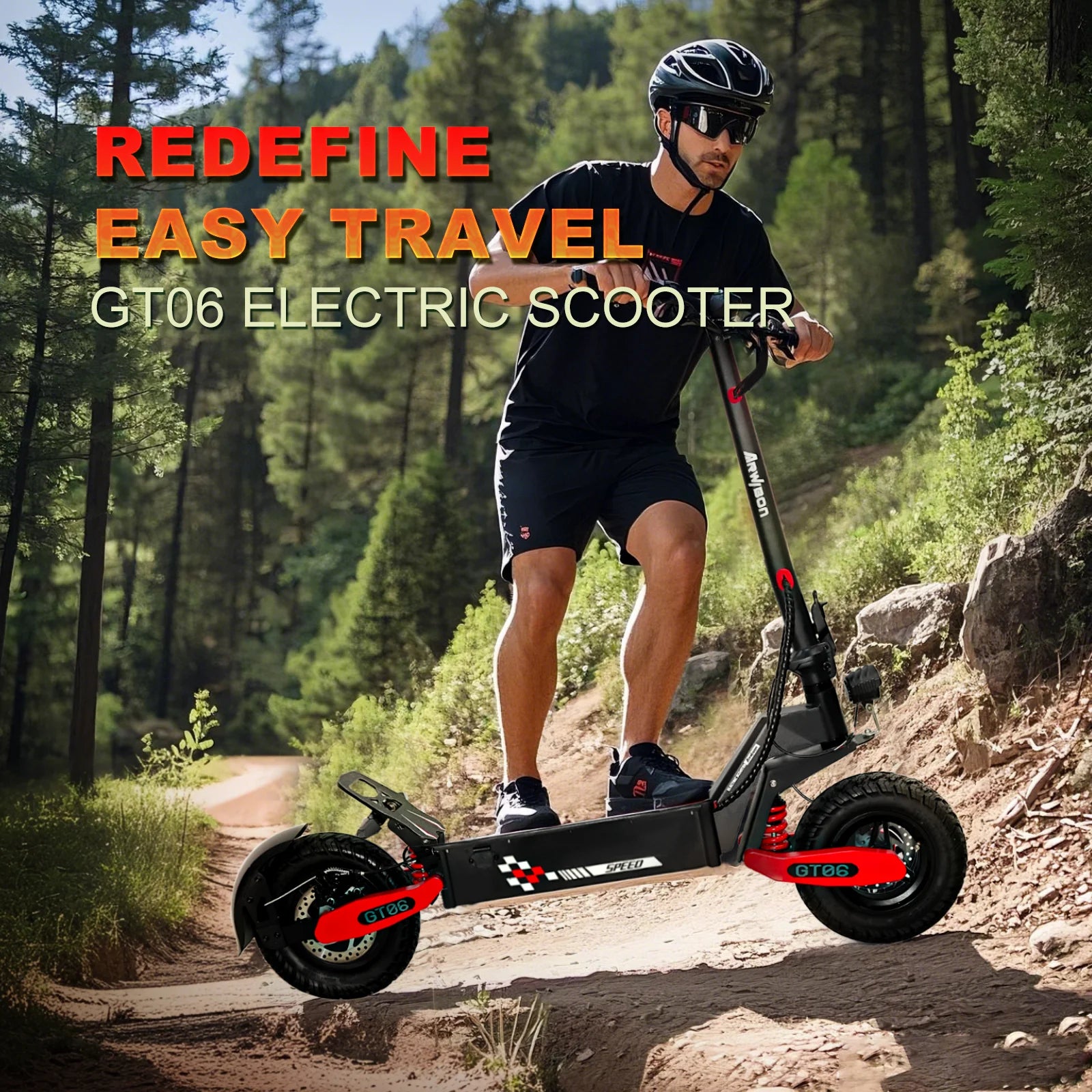 Off Road Electric Scooter for Adults, 1200W Motor Fast E Scooter, up to 28MPH Top Speed & 20miles Long Range, 11" Off - Road Tires, 330 lb MAX Load, Foldable
