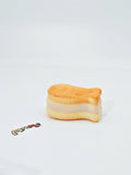 White Taiyaki Fish Squishy - Sticky Mochi Texture Toy | Slow Rising Japanese Food Fidget