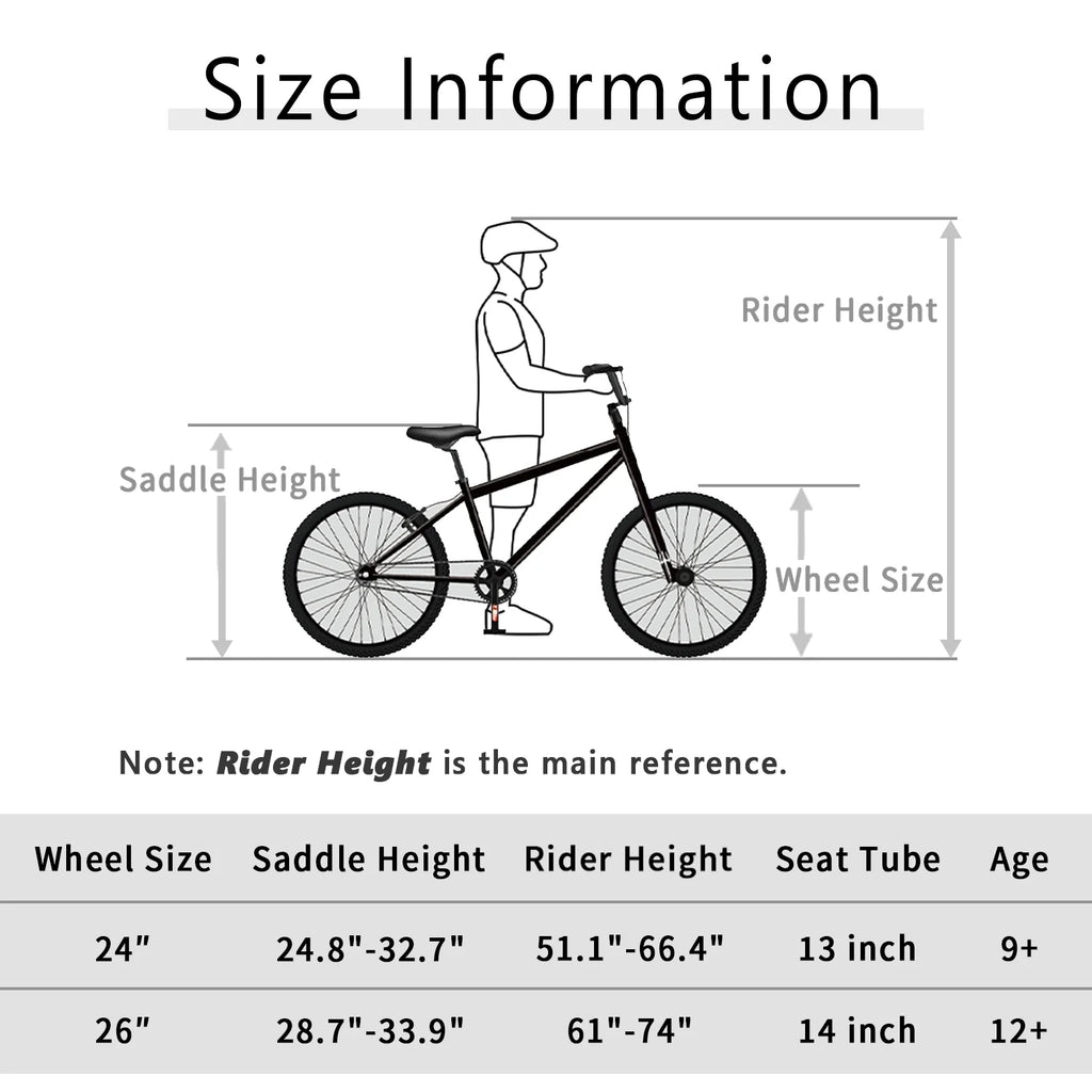 Cubsala 24 in BMX Race Bike Trident Bicycles Beginner - Level to Advanced Riders with 2 Pegs Trick Cycling and Professional Riding, Black