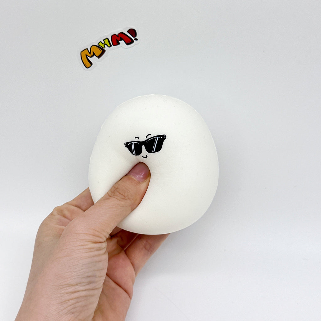 Boiled eggs and raw eggs, gently squish and have fun!