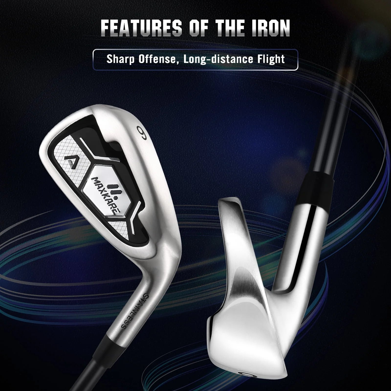 Maxkare Complete Golf Clubs Set Golf Men'S Regular 13 - Piece Complete Set Includes Driver, Fairway Wood, Hybrids, 6 - 9 Irons, PW, Putter, Stand Bag, 3 Head Covers - Right Hand