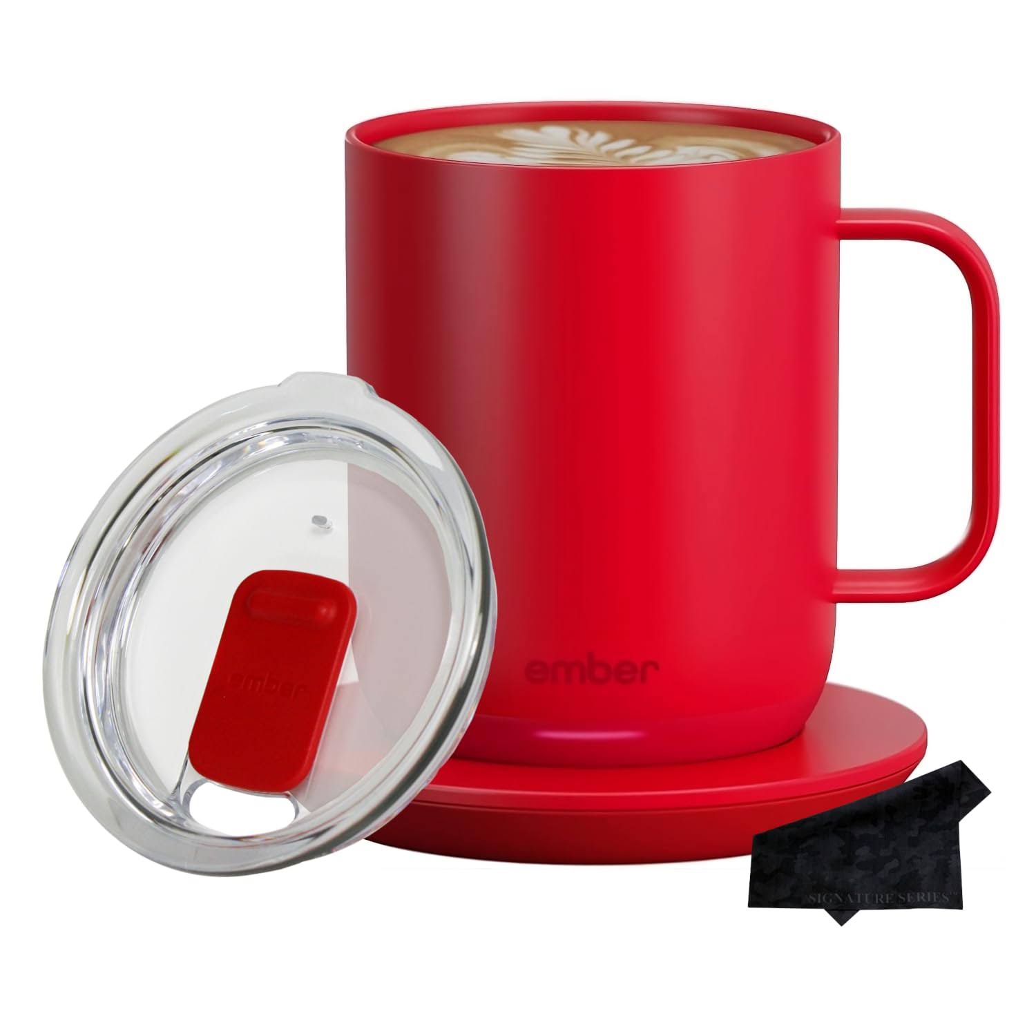 Ember Temperature Control Smart Mug 2, 14 oz, Grey, 80 Min Battery Life | App Controlled Heated Coffee Mug | Improved Design with Clear Splash-proof