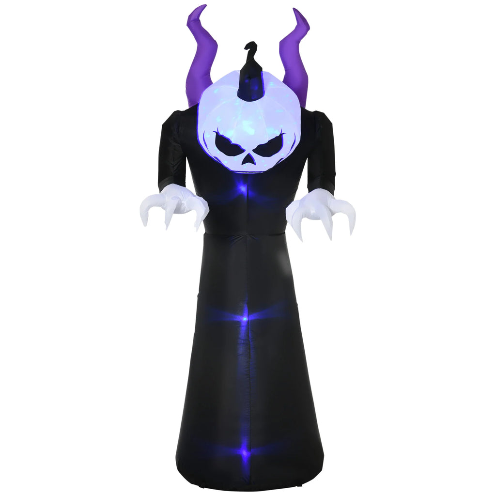 AECOJOY Halloween Inflatables Outdoor Decorations Pumpkin Reaper Decoration