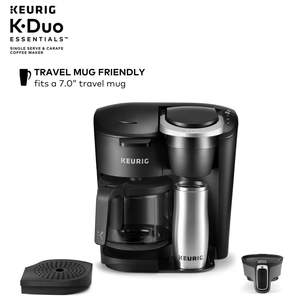 Keurig K - Duo Essentials Black Single - Serve K - Cup Pod Coffee Maker, Black