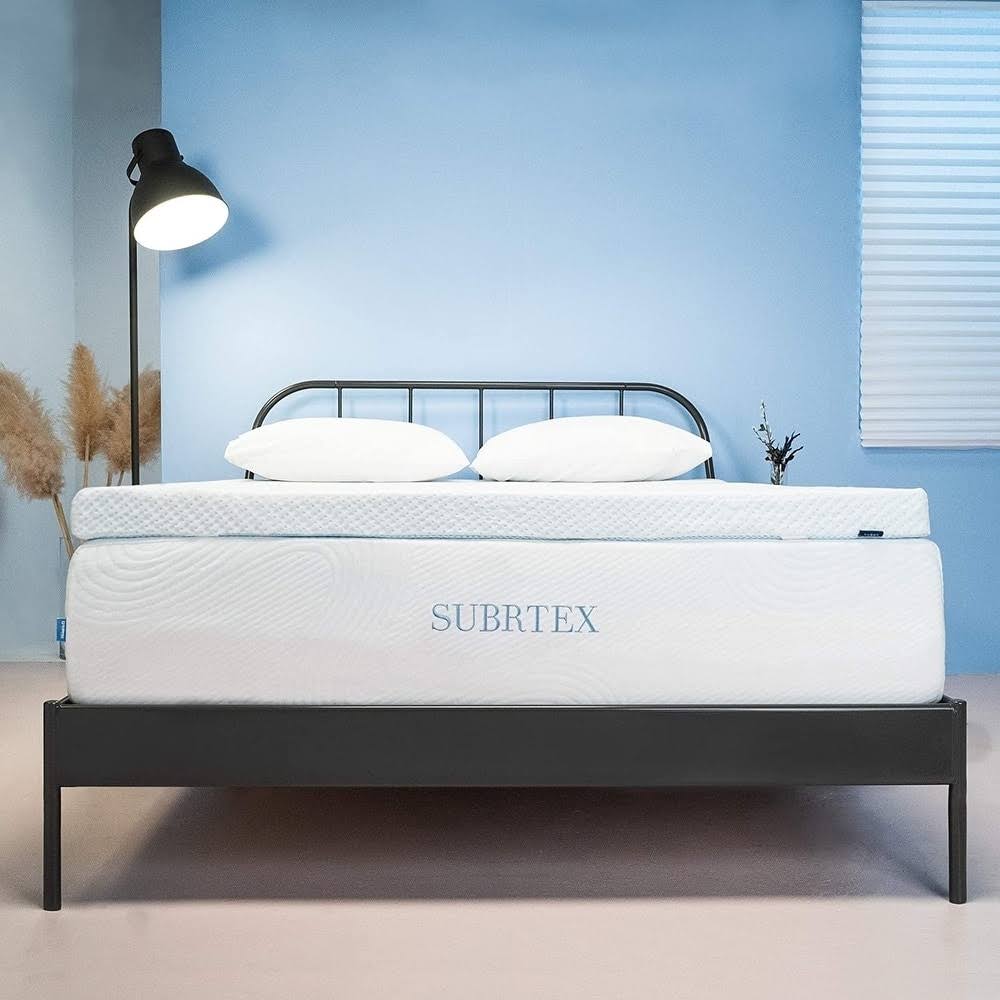 Subrtex Gel-Infused Memory Foam Mattress Topper - King - 2 inch