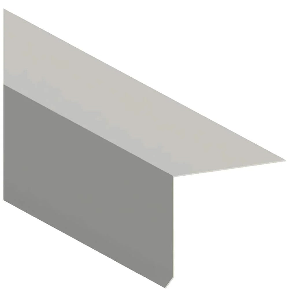 White Galvanized Drip Edge Flashing, 28-Gauge, 2 in. x 3 in. x 10 ft