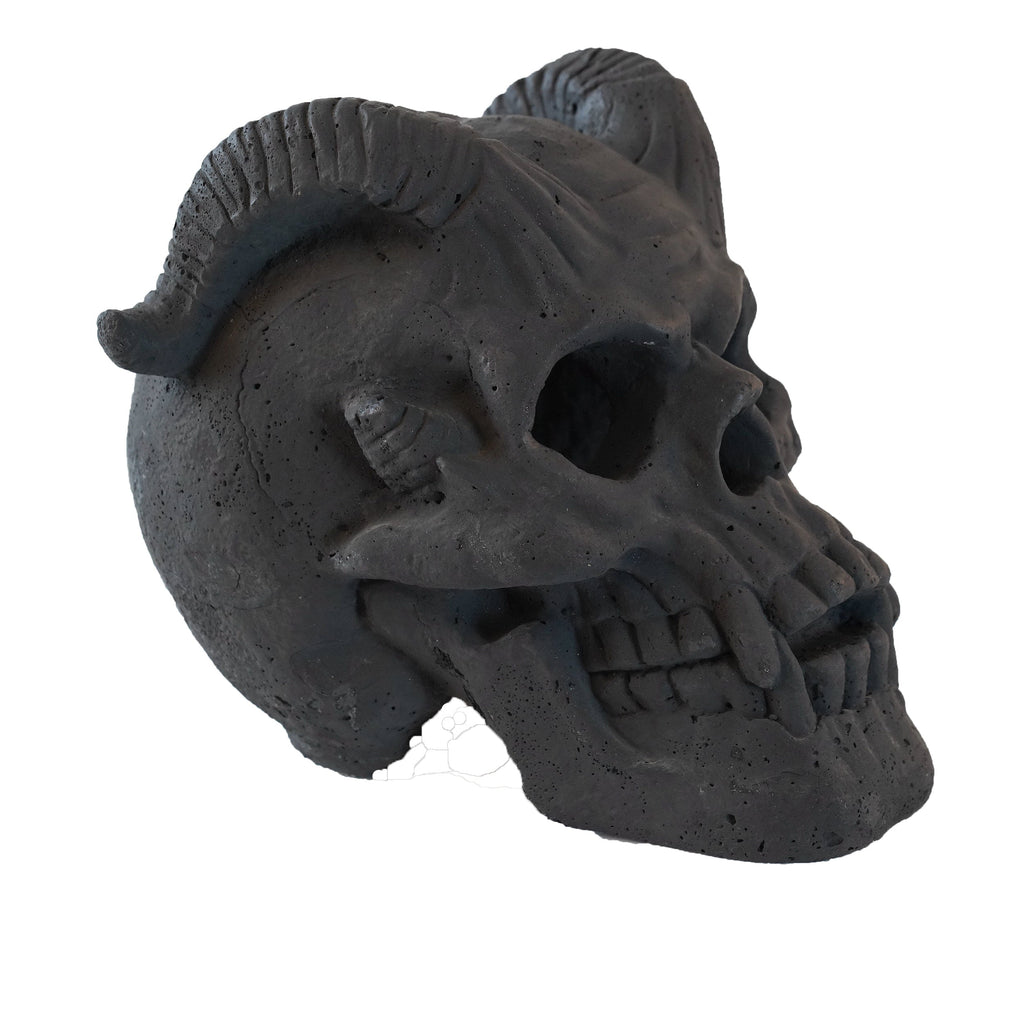 AECOJOY Refractory Materials Fireproof Imitated Human Fire Pit Skulls Gas Log, Halloween Decor, BBQ