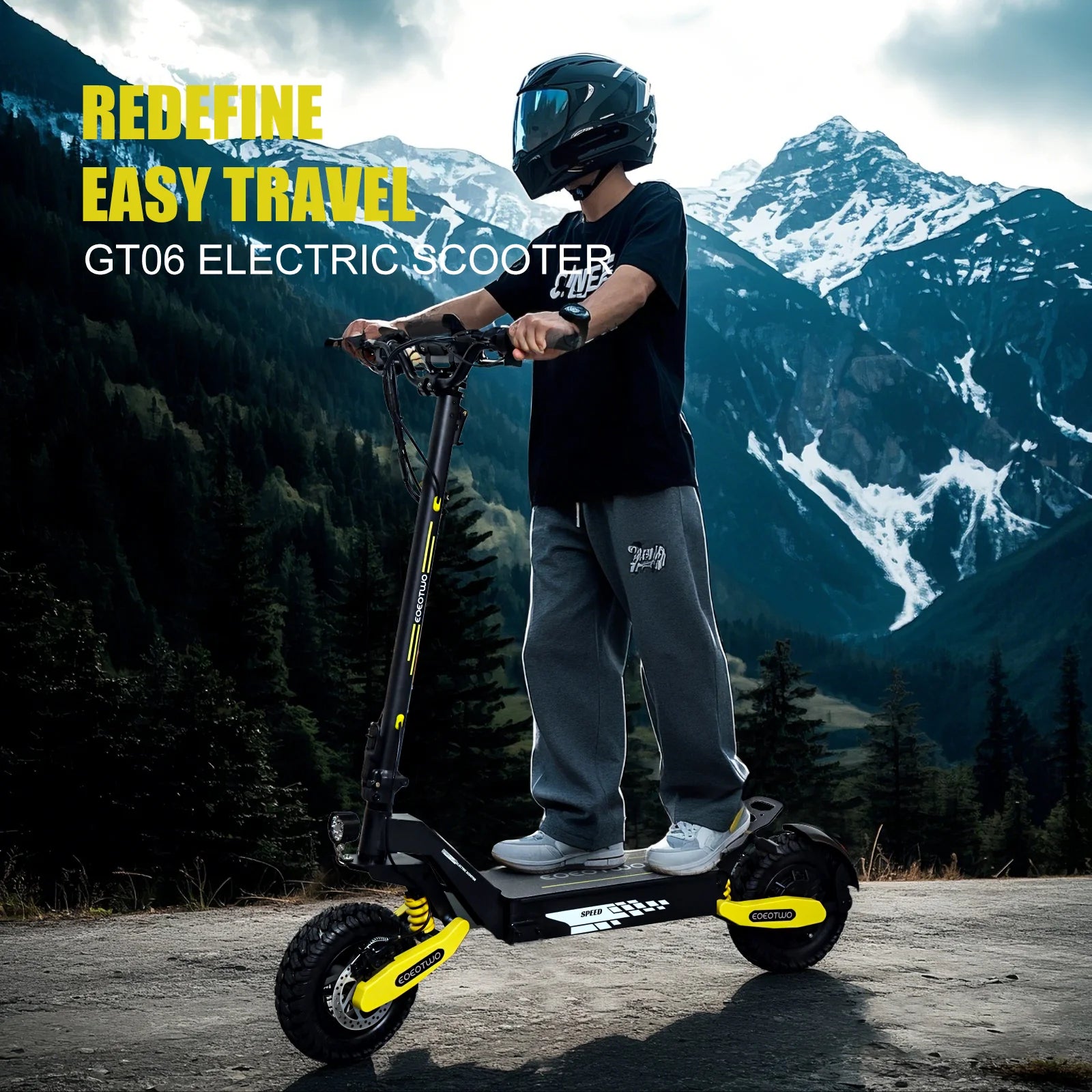 Off Road Electric Scooter for Adults, 1200W Motor Fast E Scooter, up to 28MPH Top Speed & 20miles Long Range, 11" Off - Road Tires, 330 lb MAX Load, Foldable