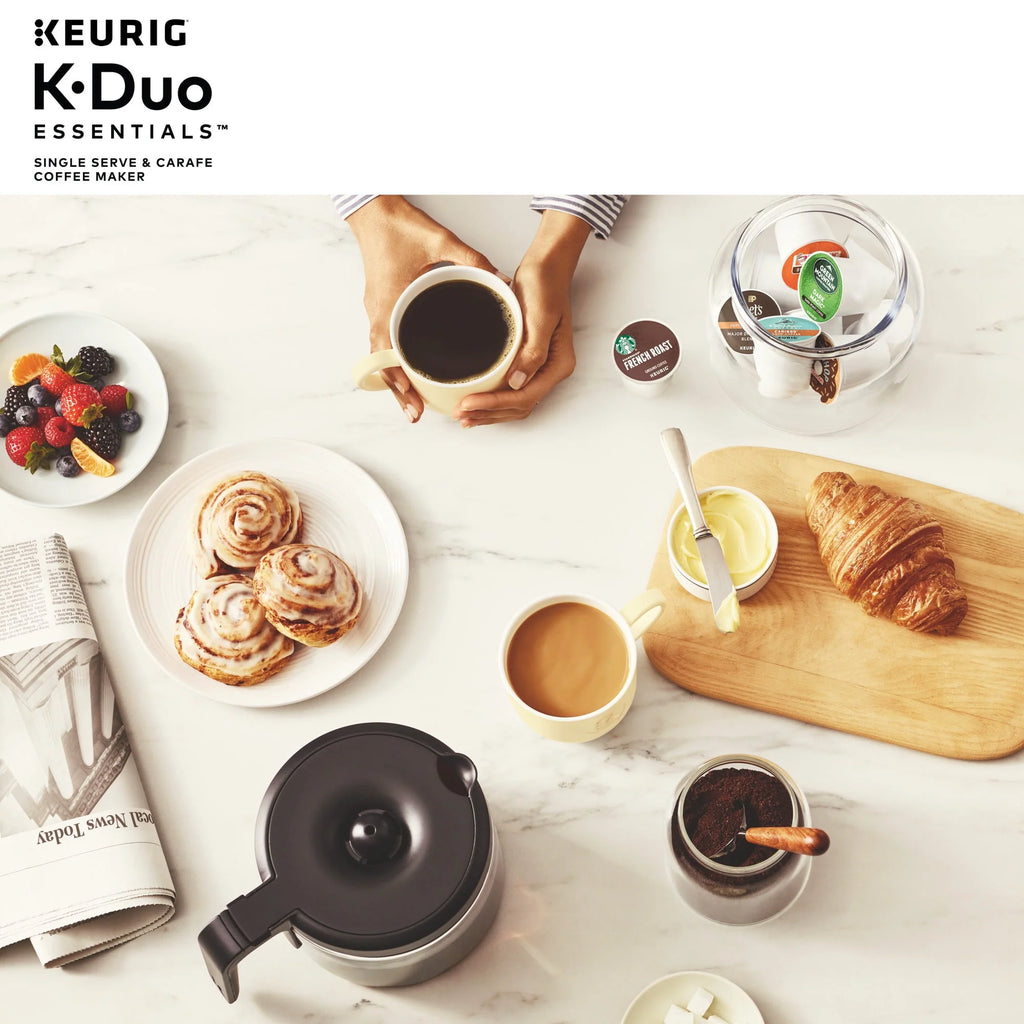 Keurig K - Duo Essentials Black Single - Serve K - Cup Pod Coffee Maker, Black