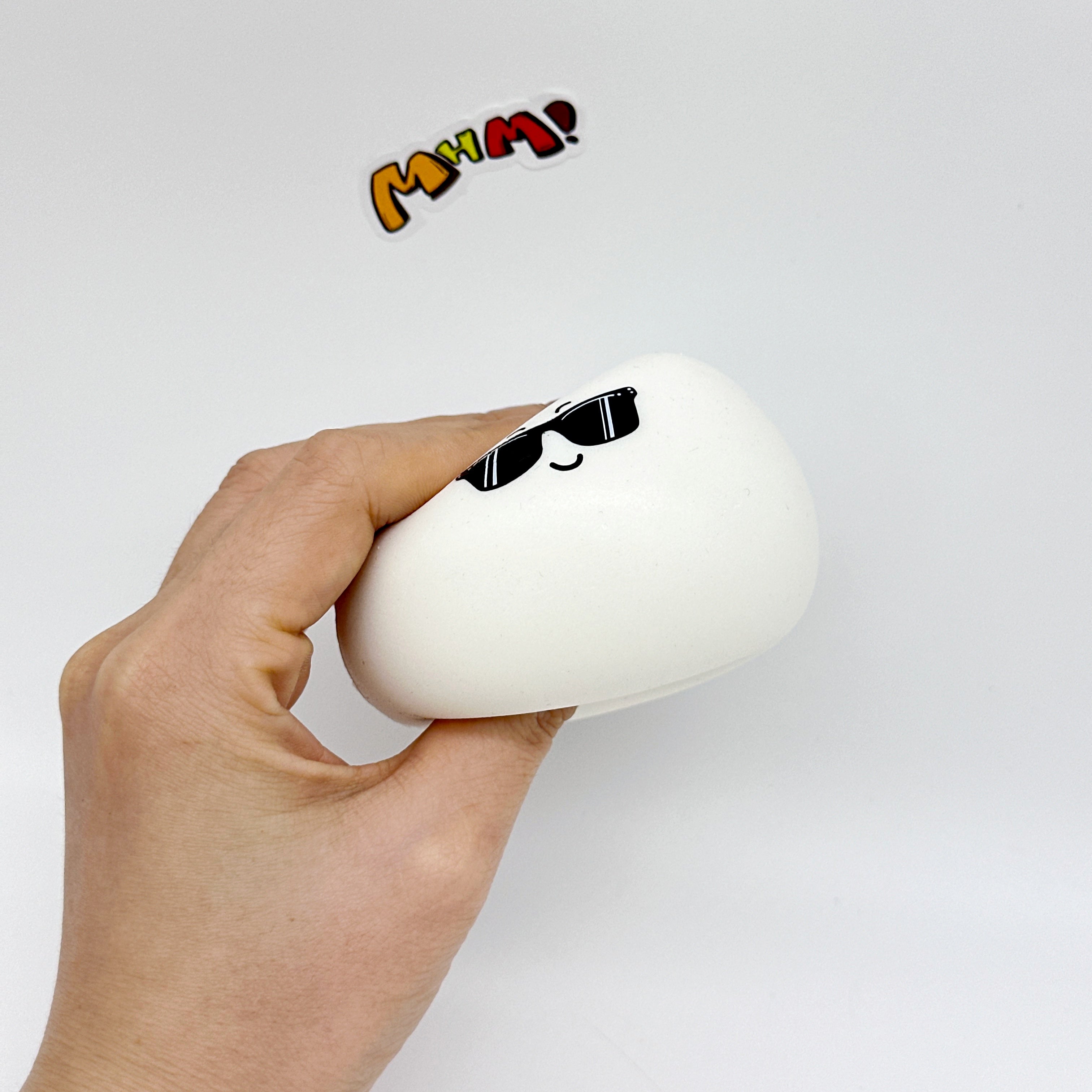 Boiled eggs and raw eggs, gently squish and have fun!