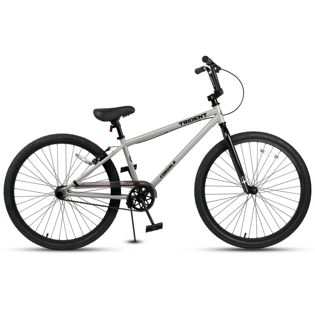 Cubsala 24 in BMX Race Bike Trident Bicycles Beginner - Level to Advanced Riders with 2 Pegs Trick Cycling and Professional Riding, Black