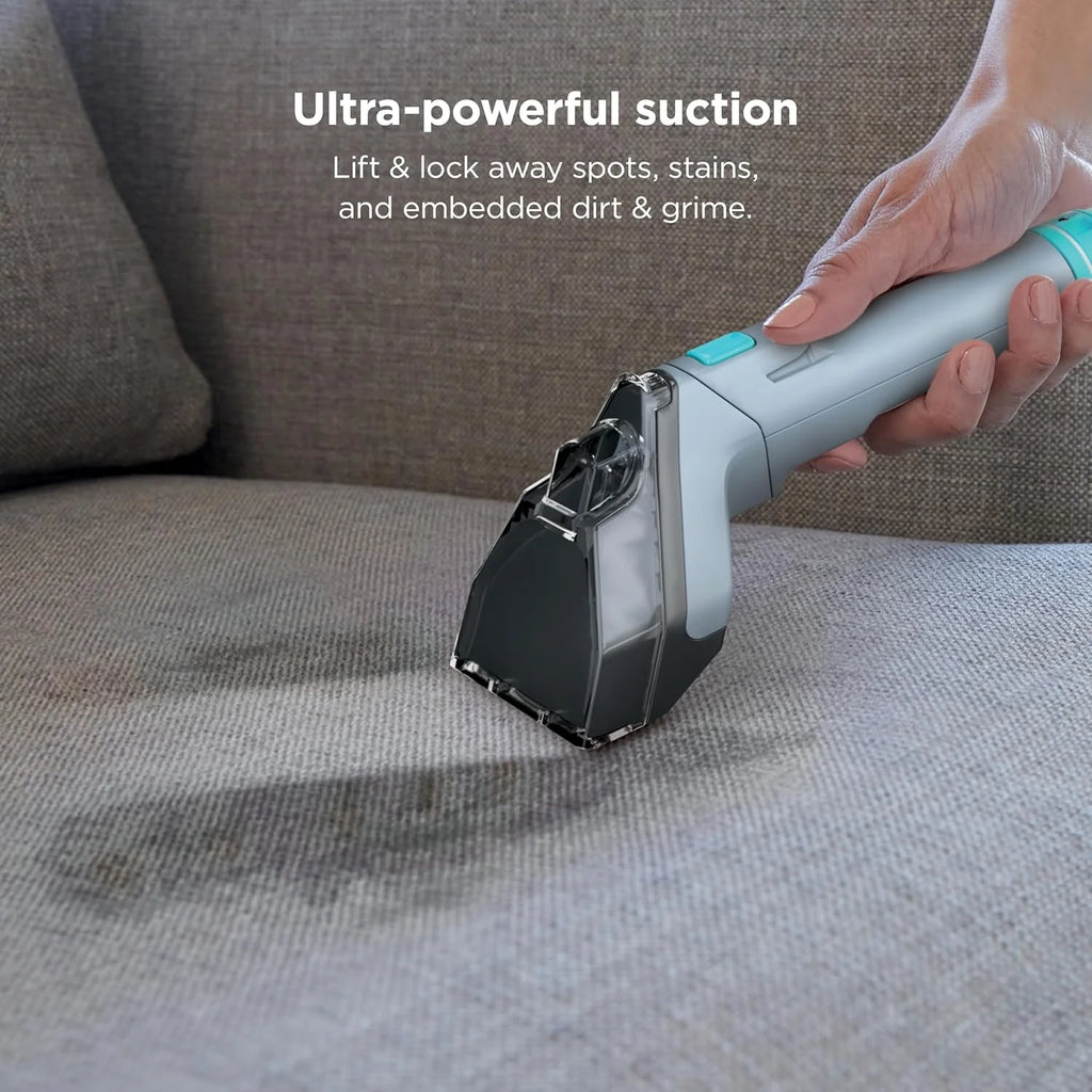 stainstriker Portable Carpet & Upholstery Cleaner, XL Tool & Full - Size Cleaning Solution, Stain & Odor Remover, Perfect for Car Interiors, 4 Tools, Nordic Blue, Px202brn