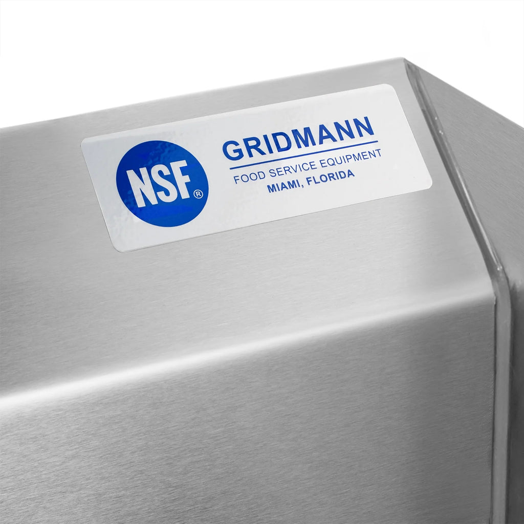 GRIDMANN Commercial NSF Stainless Steel Hand Washing Sink W/ Side Splashes & Faucet, Wall Mount