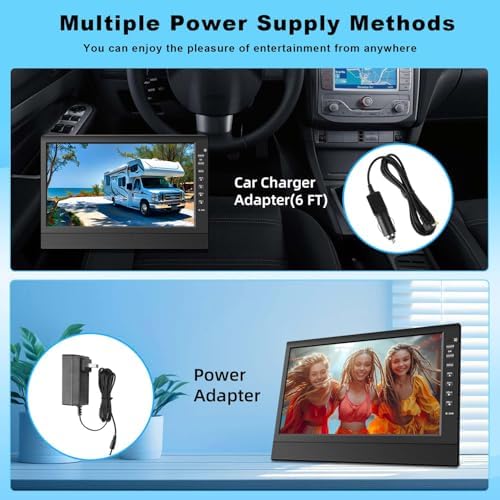 12-Inch Portable Small TV with HD Display, HDMI and USB Ports | Built-in Digital Tuner and Compact Design for Home, Kitchen, RV, and Travel Use