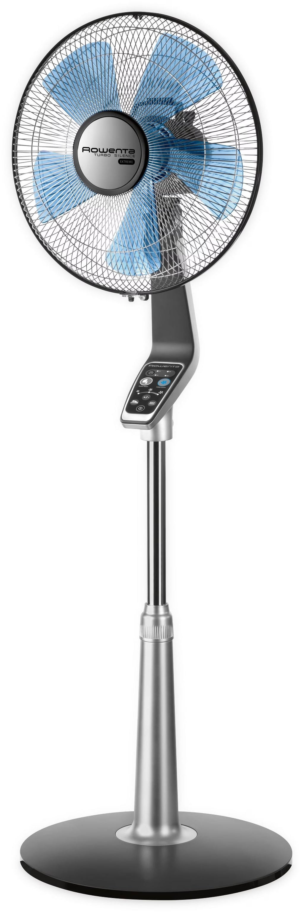 Rowenta Turbo Silence Standing Floor Fan with Remote, 53 in, Portable, 5 Speeds, VU5670