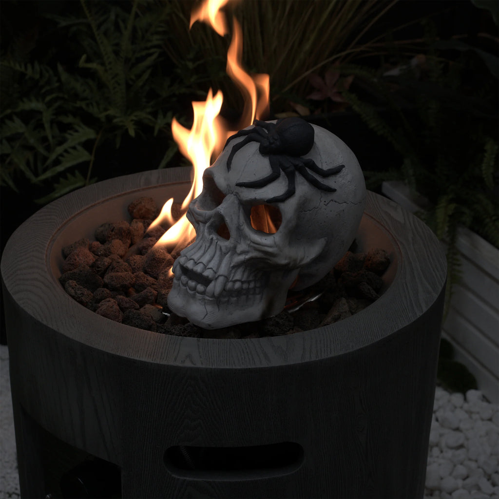 AECOJOY Demon Skull,Suitable for  Outdoor Fireplace and Fire Pit, Halloween Decoration