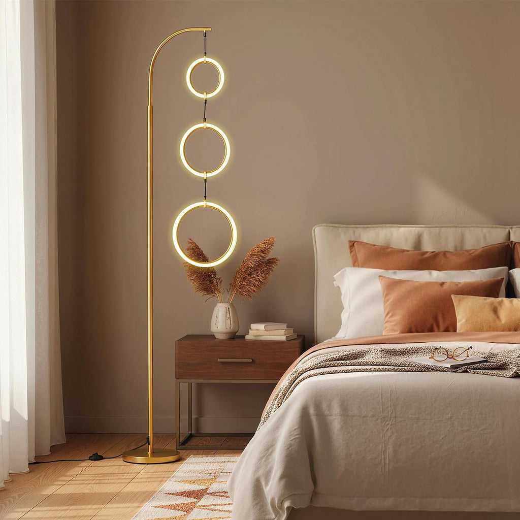 Tangkula 3-Light Floor Lamp Freestanding Industrial Tree Lamp