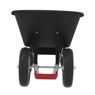 Husky 6 Cu. Ft. Poly Dual Wheel Wheelbarrow with Flat Free Tires