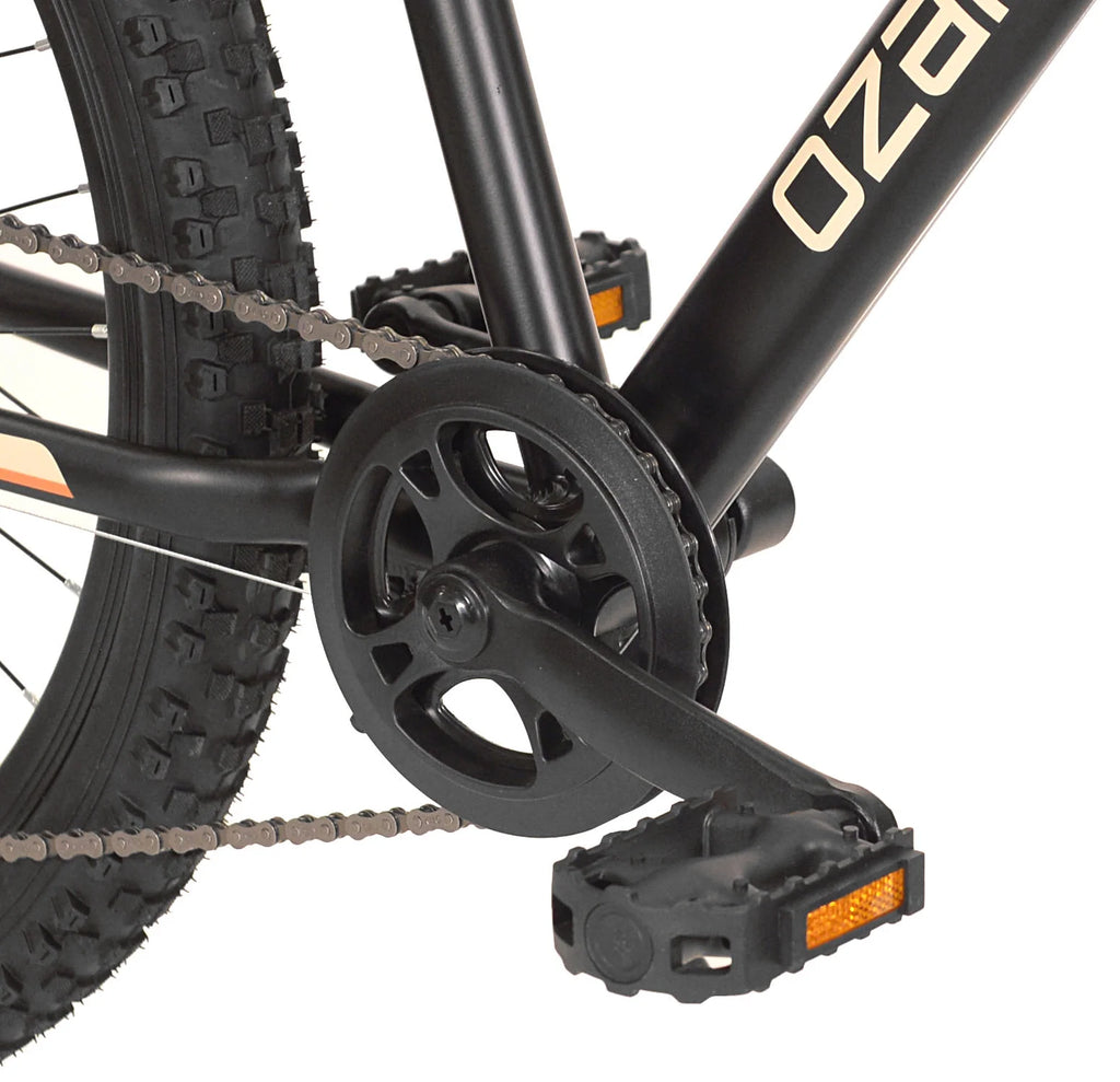 24" Ozark Trail Vibe Mountain Bicycle, 8 Speed, Black, Fits Riders 4'6" - 5'6", Teen