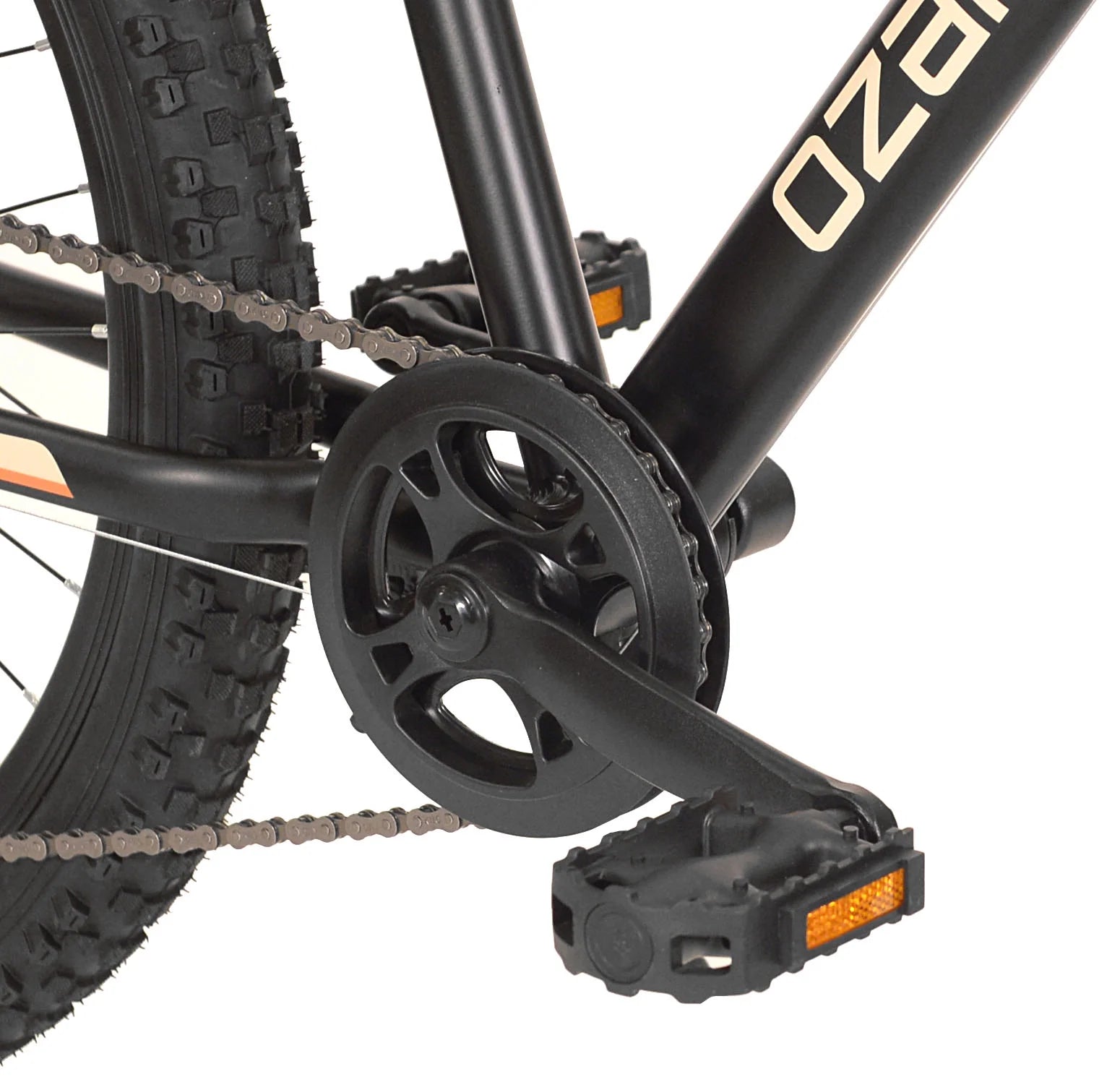 24" Ozark Trail Vibe Mountain Bicycle, 8 Speed, Black, Fits Riders 4'6" - 5'6", Teen