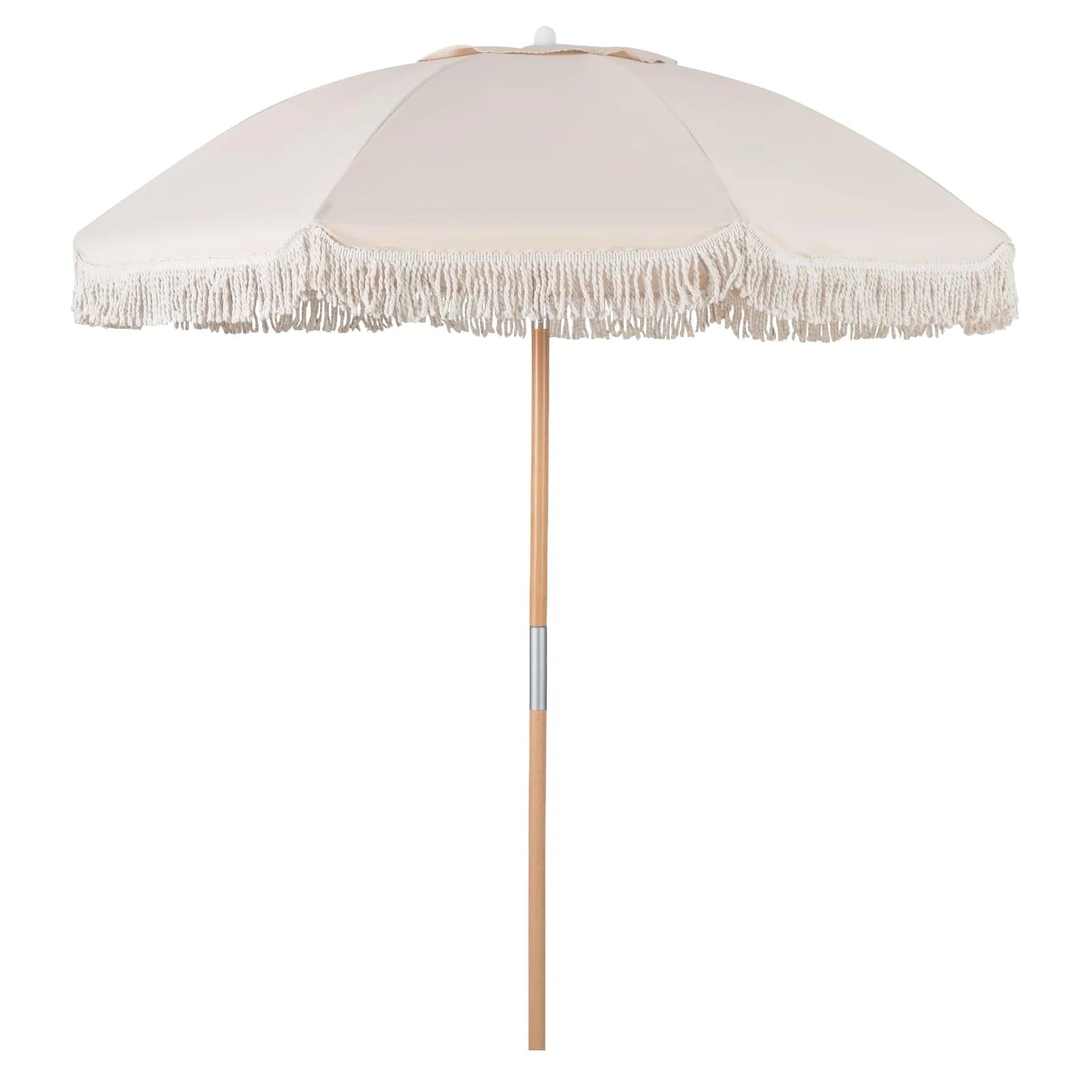 Tangkula 6 FT Tassel Market Table Umbrella with Push Button Tilt