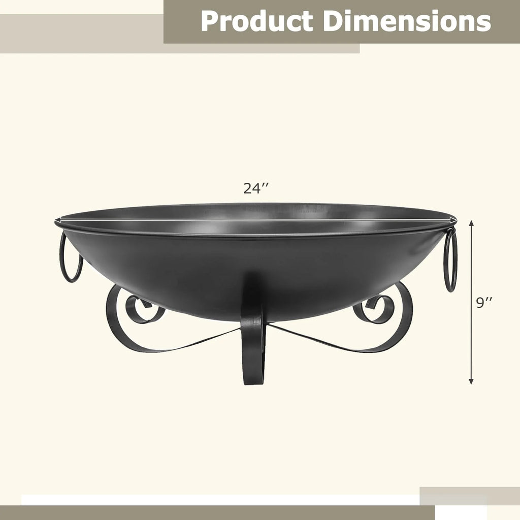 Tangkula Fire Pit for Outside Wood Burning