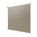 AECOJOY Outdoor Roller Shade, 6'(W) x6'(H) Sun Shade Cover Canopy, Mocha&Gray