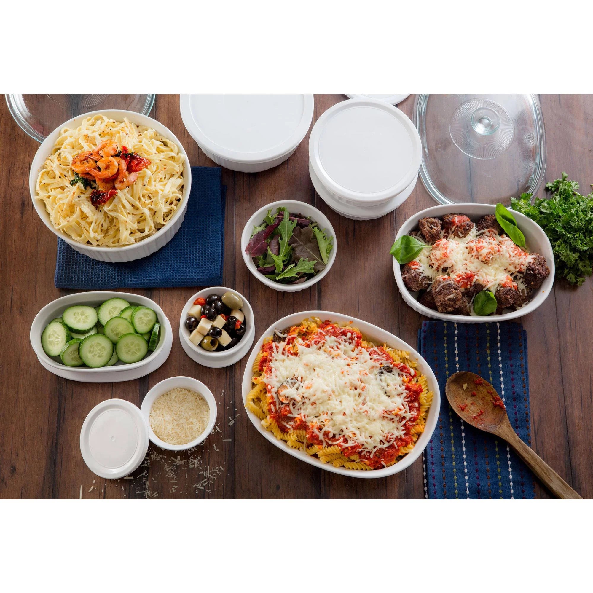 Corningware French White 20 - Piece Bakeware Set