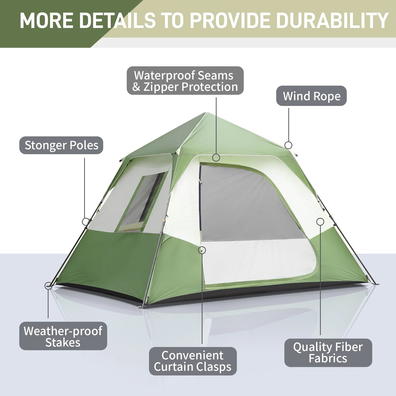 Zimtown 10 Person Tent Large Multi Room Tent for Family Camping Cabin Huge Tent with Carry Bag
