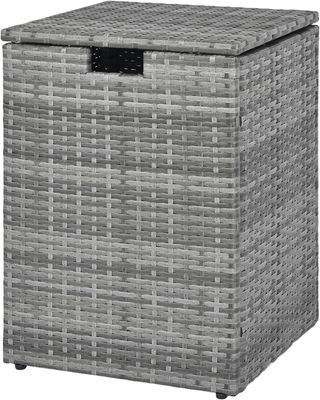 Tangkula 16" Outdoor Rattan Hideaway Table for Gas Fire Pit