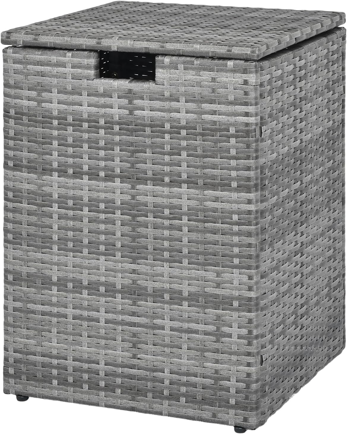 Tangkula 16" Outdoor Rattan Hideaway Table for Gas Fire Pit